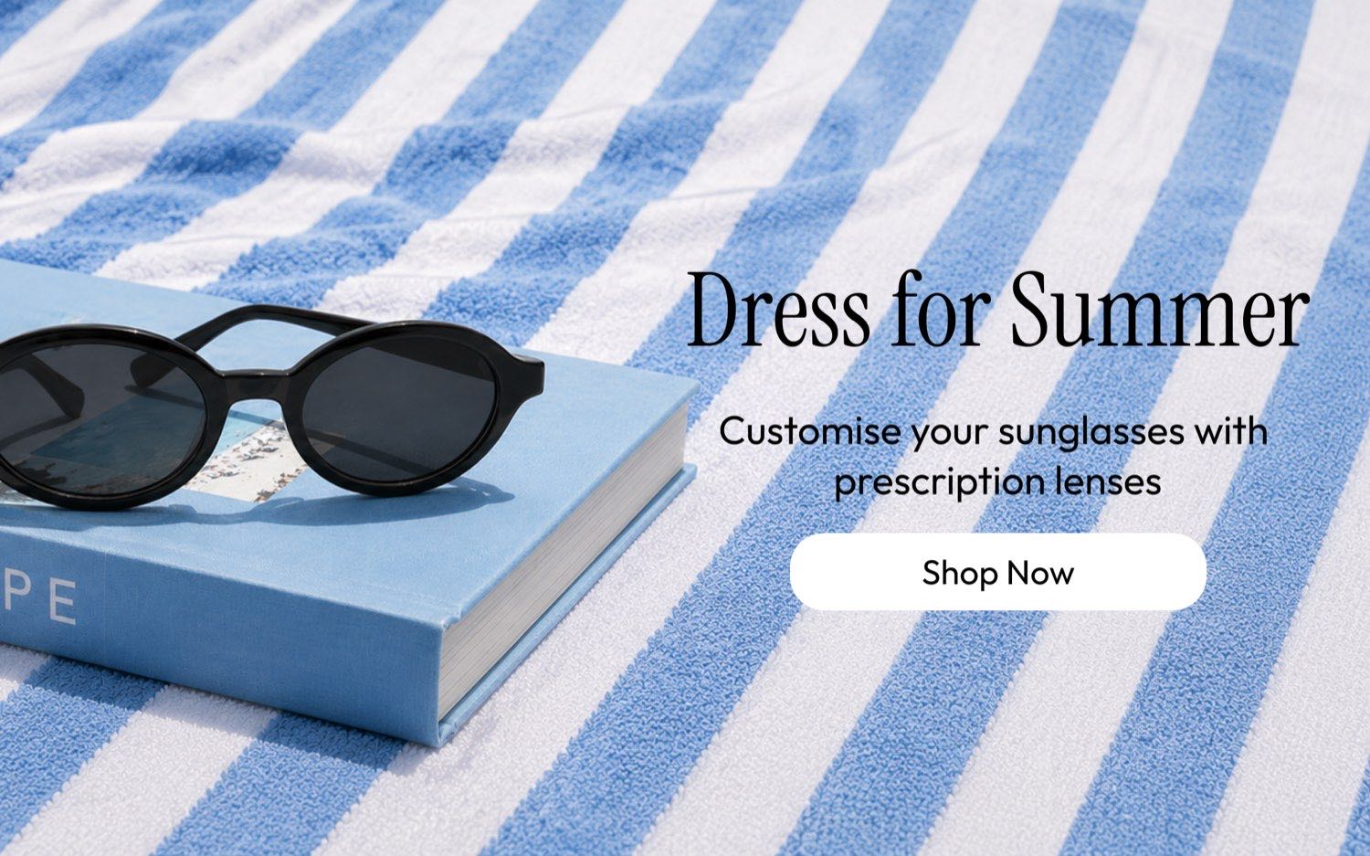 Prescription sunglasses, full UV protection, glazed in our own UK lab