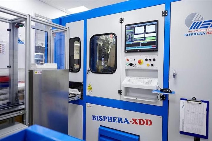 The lens-edging system in the Direct Sight lab in Amersham