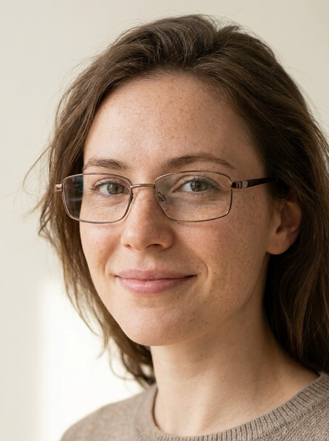 Customer wearing the George frame